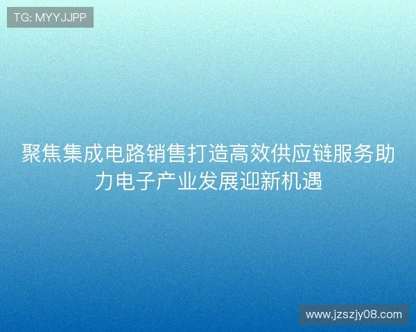 聚焦集成电路销售打造高效供应链服务助力电子产业发展迎新机遇 聚焦集成电路销售打造高效供应链服务助力电子产业发展迎新机遇